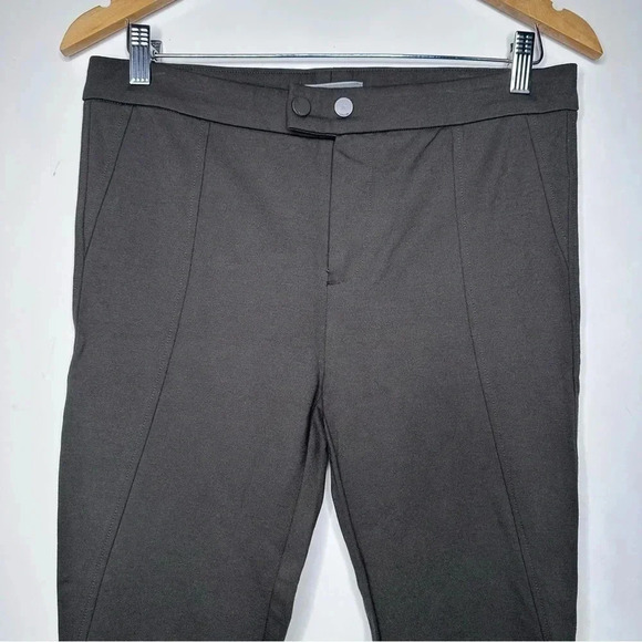 Vince Army Green Ponte’ Ankle Zip Legging Pants Size 10 - Picture 3 of 10
